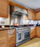 NXR 48" Professional Style Gas Range in Stainless Steel with LED Light