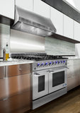 NXR 48" Professional Style Gas Range in Stainless Steel with LED Light