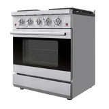 Duro Kitchen 30" Stainless Steel Freestanding Gas Range with Convention Fan