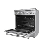 Duro Kitchen 30" Stainless Steel Freestanding Gas Range with Convention Fan