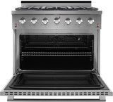 NXR 36" Stainless Steel Propane Gas Range with 5.5 cu. ft. Convection Oven & Under Cabinet Hood Bundle SC3611LP EH3619 Ranges NXR nxrbusiness