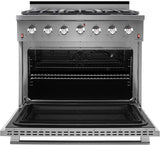 NXR 36" Stainless Steel Pro-Style Propane Gas Range with 5.5 cu.ft. Convection Oven SC3611LP Ranges NXR nxrbusiness
