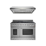NXR 48" Stainless Steel Natural Gas Range with 7.2 cu. ft. Convection Oven & Under Cabinet Hood Bundle SC4811 EH4819 Ranges NXR nxrbusiness