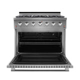 NXR 36" Stainless Steel Dual Fuel Range with 5.5 cu. ft. Convection Oven & Under Cabinet Hood Bundle SCD3611 RH3601 Ranges NXR nxrbusiness